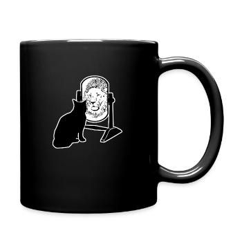What a beautiful cat - Lustige Katze im Spiegel - Tasse einfarbig - Schwarz - Rechts
