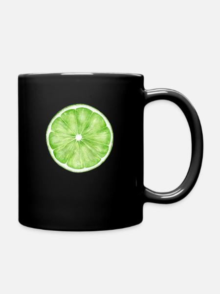 Limette - Tasse einfarbig - Schwarz
