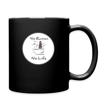 Keine Ramen kein Leben, Ramen bowl mit Essstäbch - Tasse einfarbig - Schwarz - Rechts