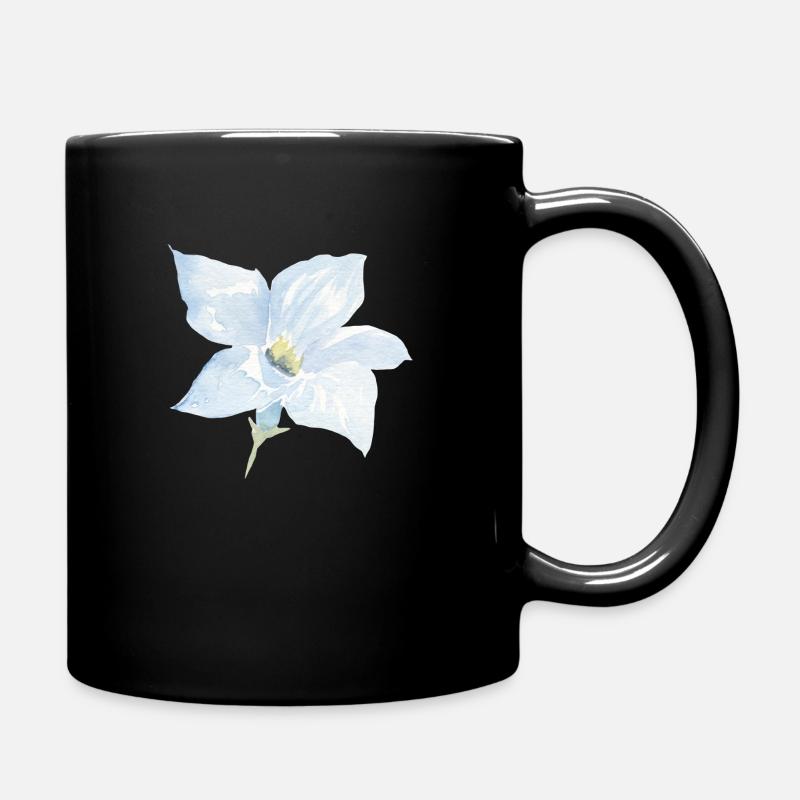 Blume - Tasse einfarbig - Schwarz