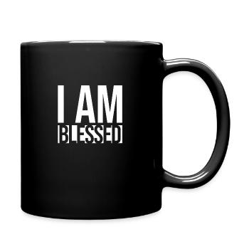 Ich BIN BLESSED - Tasse einfarbig - Schwarz - Rechts