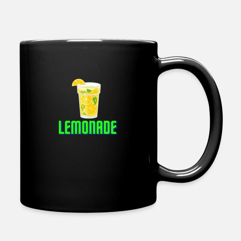 Lemonade drink refresh summer mint citrus orange - Full Colour Mug - black