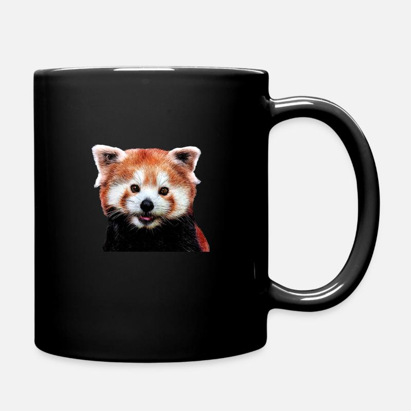 Roter Panda - Tasse einfarbig - Schwarz