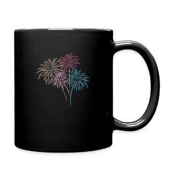 Feux d’artifice - Mug uni - noir - Droite