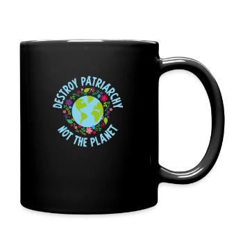 Destroy patriarchy woman feminist feminism - Full Colour Mug - black - Right