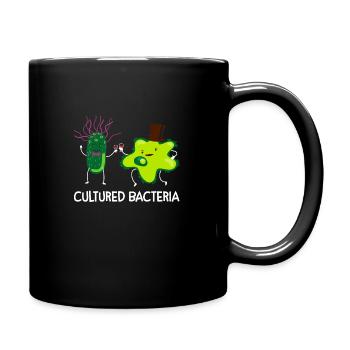 Cultured bacteria Biologe Biologie Geschenk - Tasse einfarbig - Schwarz - Rechts