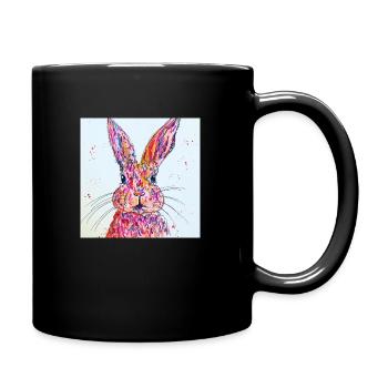 Happy Rabbit - Tasse einfarbig - Schwarz - Rechts