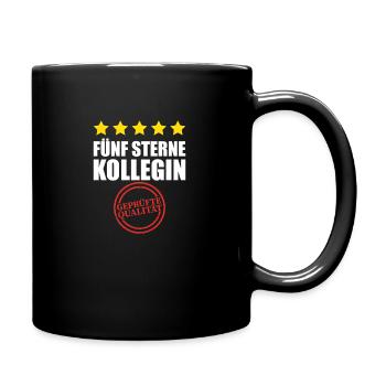 Fünf sterne kollegin Abschied Arbeit Geschenk - Tasse einfarbig - Schwarz - Rechts