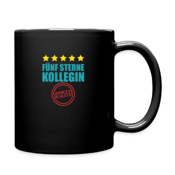 Fünf sterne kollegin Abschied Arbeit Geschenk - Tasse einfarbig - Schwarz - Rechts