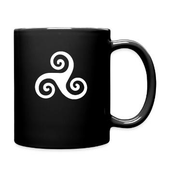 Celtic Triskele - Full Colour Mug - black - Right