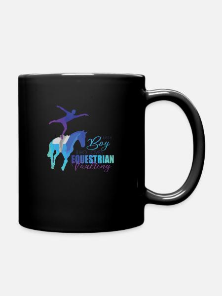 Voltigieren Pferd - Tasse einfarbig - Schwarz