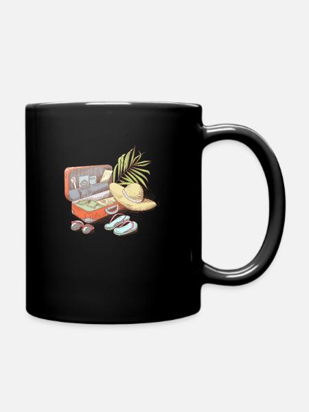 Sommerurlaub - Tasse einfarbig - Schwarz