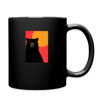 Japanese Brown Bear, Hokkaido Brown Bear - Full Colour Mug - black - Right
