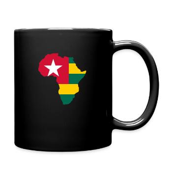 Togo flag - Tasse einfarbig - Schwarz - Rechts