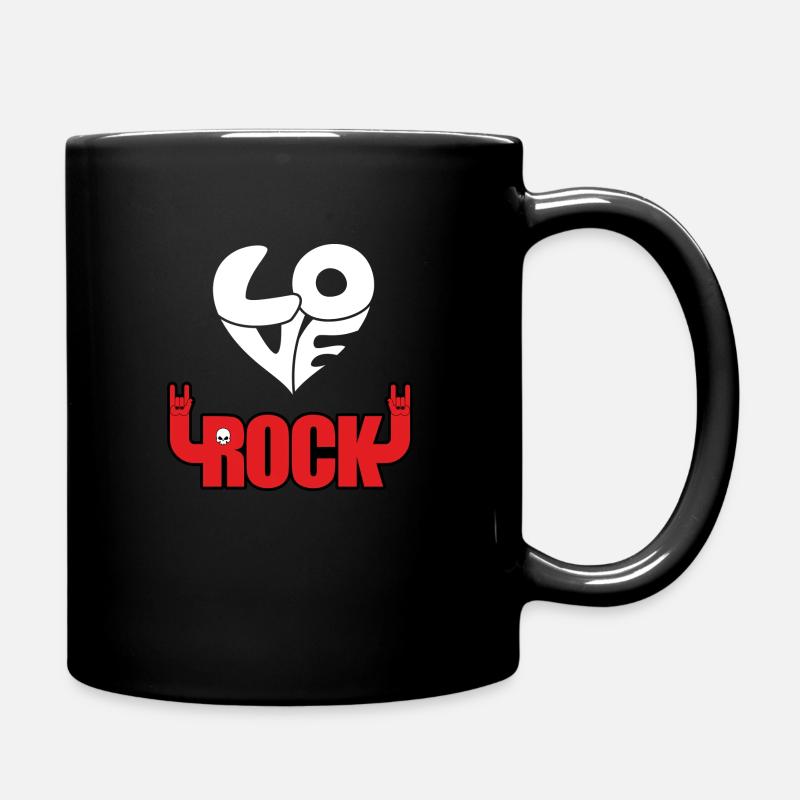 Love rock - Full Colour Mug - black