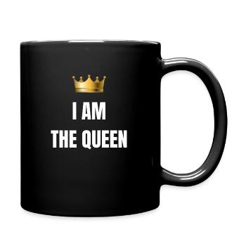 I AM THE QUEEN - Full Colour Mug - black - Right