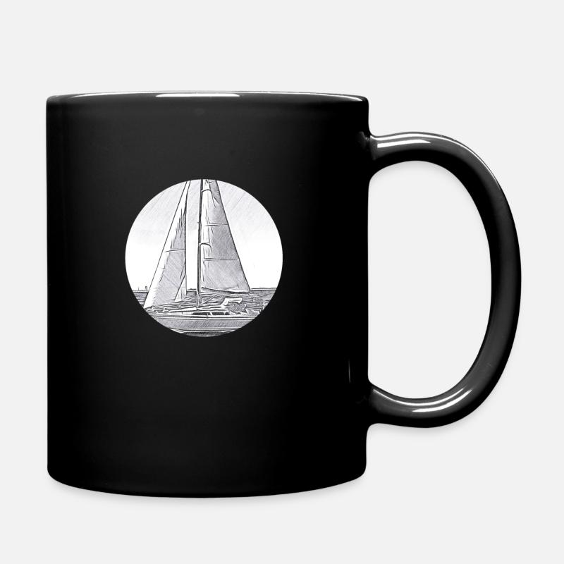 Segeln - Tasse einfarbig - Schwarz