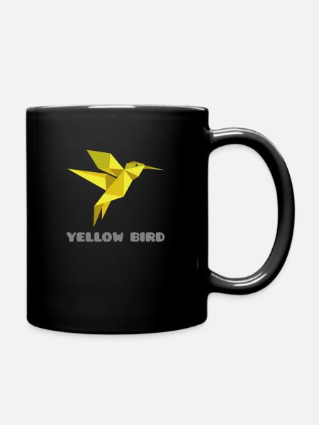 YELLOW BIRD - Full Colour Mug - black