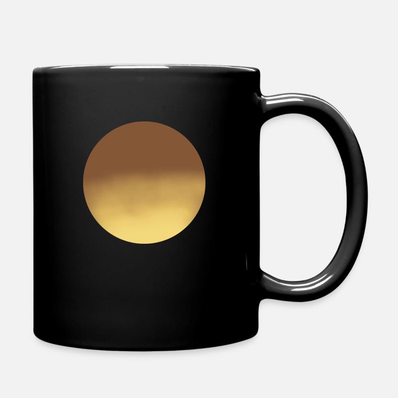Atypischer Mond - Tasse einfarbig - Schwarz