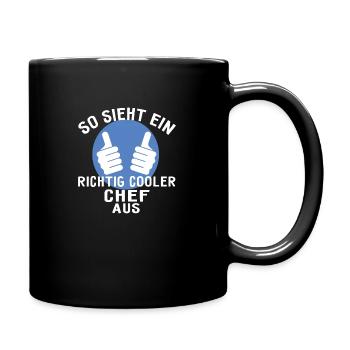 Cooler chef Geschenk Arbeit Humor - Tasse einfarbig - Schwarz - Rechts