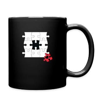 Wrong puzzle piece - Full Colour Mug - black - Right