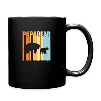 Dad bear gift father father's day saying - Full Colour Mug - black - Right