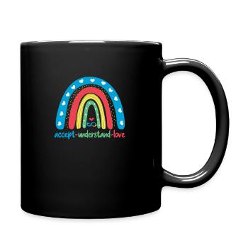 Autismus akzeptieren Verständnis Der Liebe - Tasse einfarbig - Schwarz - Rechts