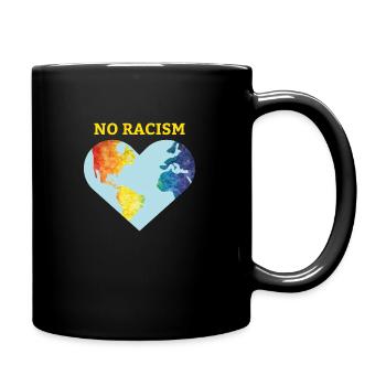 No racism tolerance gift human rights - Full Colour Mug - black - Right