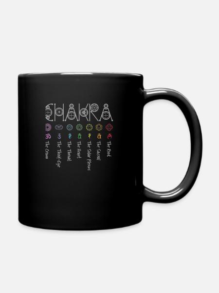 Chakra Yoga - Full Colour Mug - black