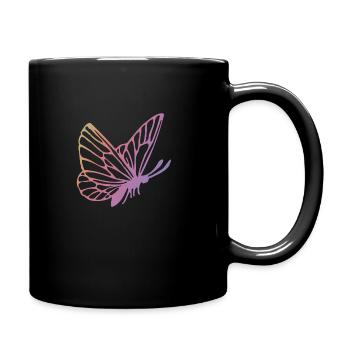 butterfly - Tasse einfarbig - Schwarz - Rechts