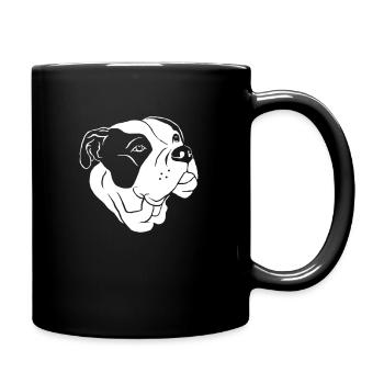 American Bulldog tête - Mug uni - noir - Droite