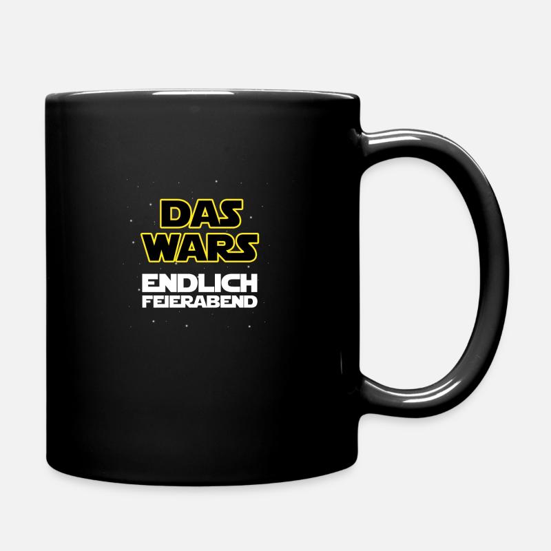 Das wars, endlich Feierabend - Tasse einfarbig - Schwarz