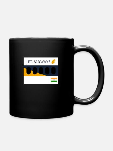Jet Airways Mumbai - Tasse einfarbig - Schwarz