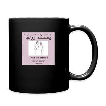 Und wir haben dich paarweise erschaffen - Tasse einfarbig - Schwarz - Rechts