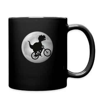 DINO E.T. on BIKE - Full Colour Mug - black - Right