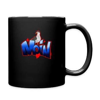 In Hamburg sagt man MOIN - Tasse einfarbig - Schwarz - Rechts