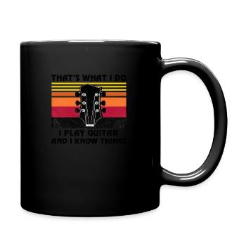 Je joue de la guitare et je sais des choses - Mug uni - noir - Droite