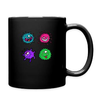 Beängstigend mikroskopisches Bakterium - Tasse einfarbig - Schwarz - Rechts