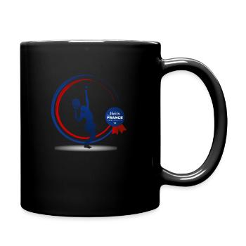 Zweifarbige T-Shirt Frau Tennis - Tasse einfarbig - Schwarz - Rechts