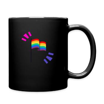 LGBTQIA LGBT pride gay trans Gleichberechtigung - Tasse einfarbig - Schwarz - Rechts