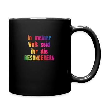 Autismus - Tasse einfarbig - Schwarz - Rechts