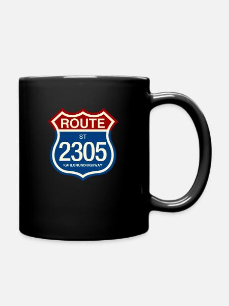 Kahlgründer Route ST 2305 - Kahlgrund Highway Neu - Tasse einfarbig - Schwarz