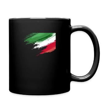 Drapeau italien - Mug uni - noir - Droite