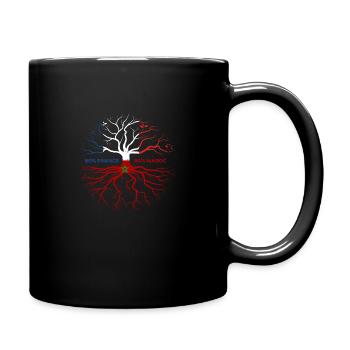 Moitié Français / Moitié marocain - Mug uni - noir - Droite