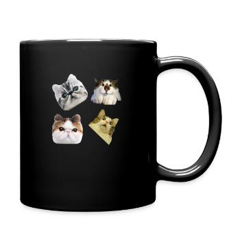 Pack-Katzen Spaß - Tasse einfarbig - Schwarz - Rechts