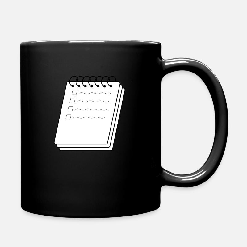 notebook - Full Colour Mug - black