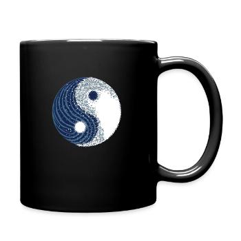 Yin yang the big wave - Full Colour Mug - black - Right