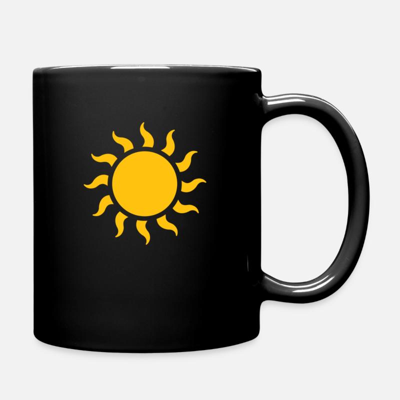 Strahlende Sonne - Tasse einfarbig - Schwarz