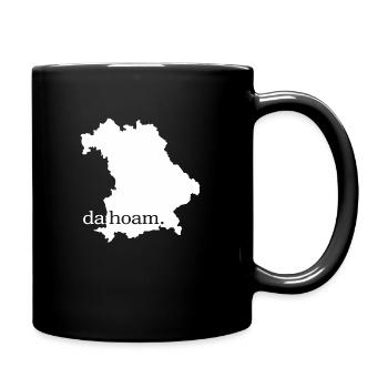 Dahoam - Bayern - Tasse einfarbig - Schwarz - Rechts
