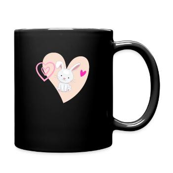 Animaux Lapin - Mug uni - noir - Droite